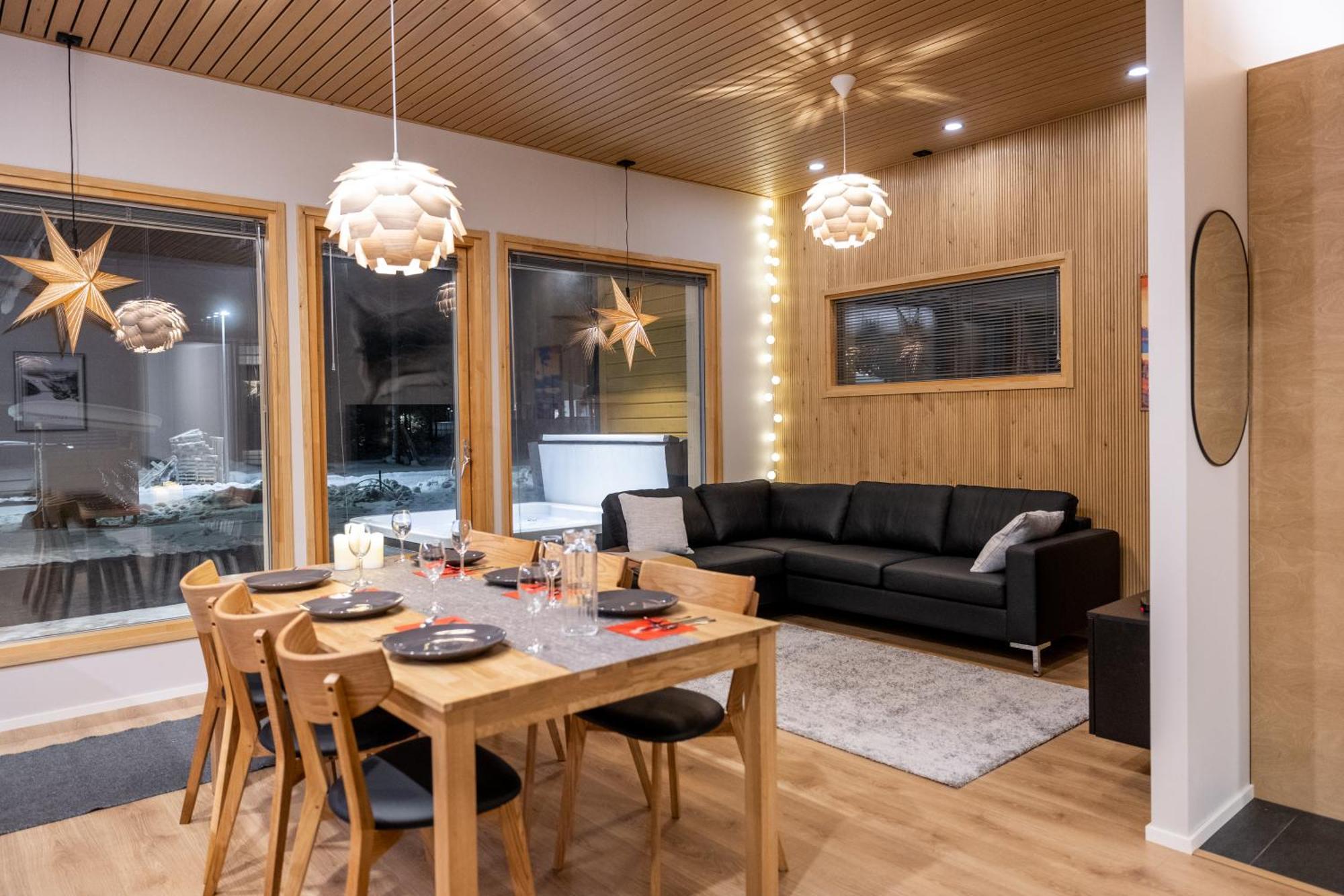 Premium Lapland Villa With Jaguzzi Rovaniemi Exteriör bild